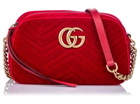 Pochette Gucci in Velluto Rosso 